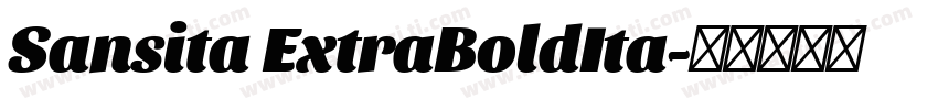 Sansita ExtraBoldIta字体转换